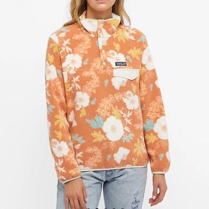 Patagonia Women’s Lightweight Synchilla Snap T Flower Power Big Toasted Peach S